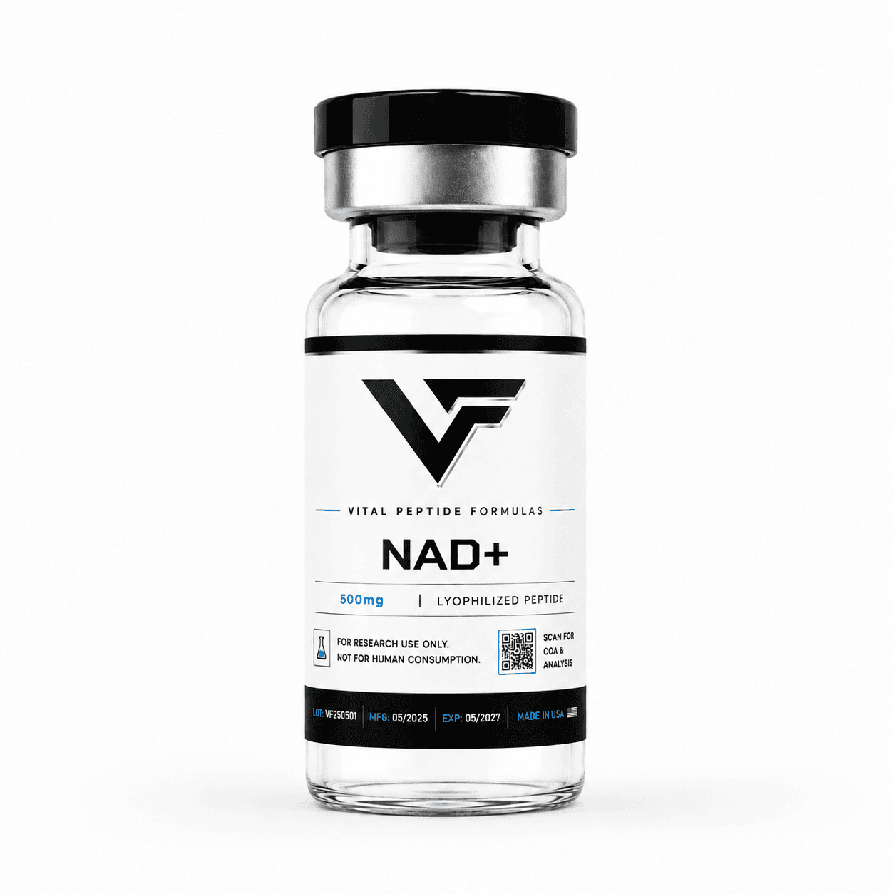 NAD+ research compound vial — for laboratory research use only